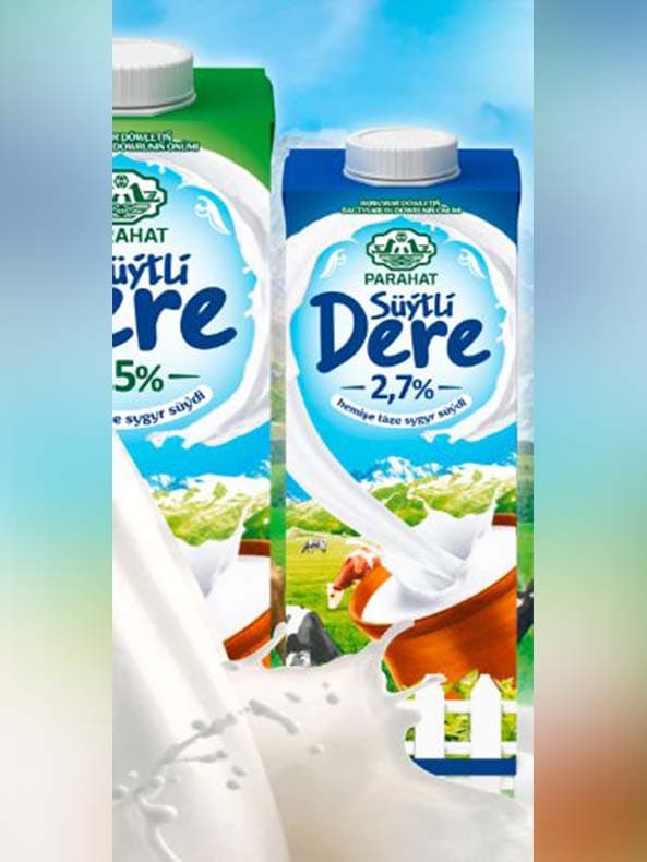 süýt önümleri "SÜÝTLI DERE", "DÄP"