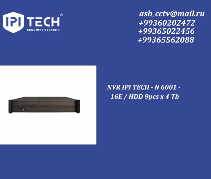 NVR IPI TECH - N 6001 - 16E / HDD 9pcs x 4 Tb — product photo