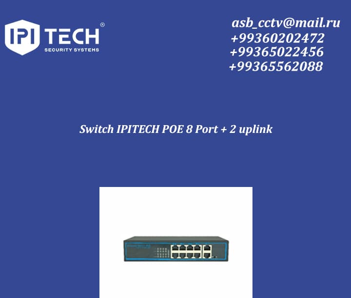 Switch IPITECH POE 8 Port + 2 uplink — product photo