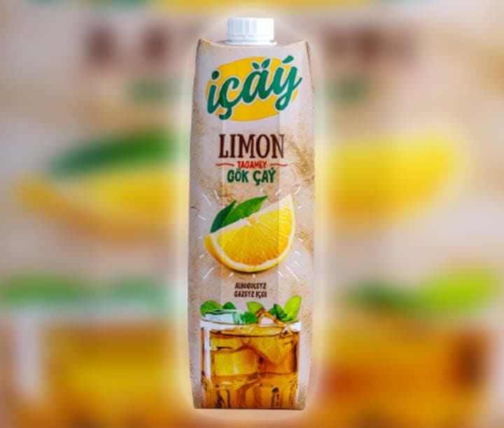 холодный зеленый чай со вкусом лимона — product photo