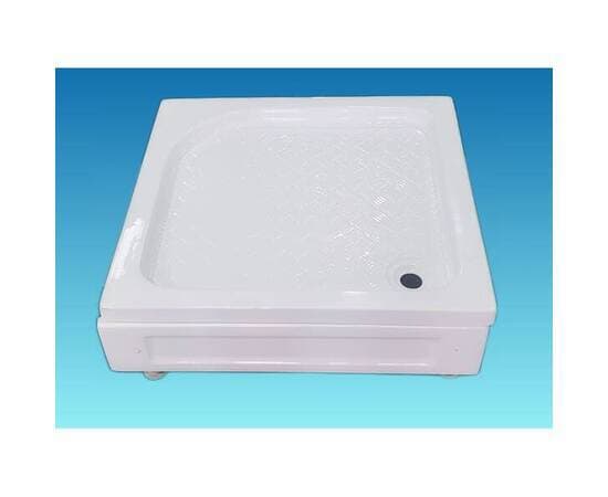Поддон акриловый квадратный с боковой панелью 80*80*высота 21см. — product photo