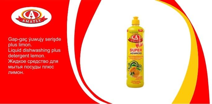 Liquid dishwashing liquid plus lemon, 950g — product photo