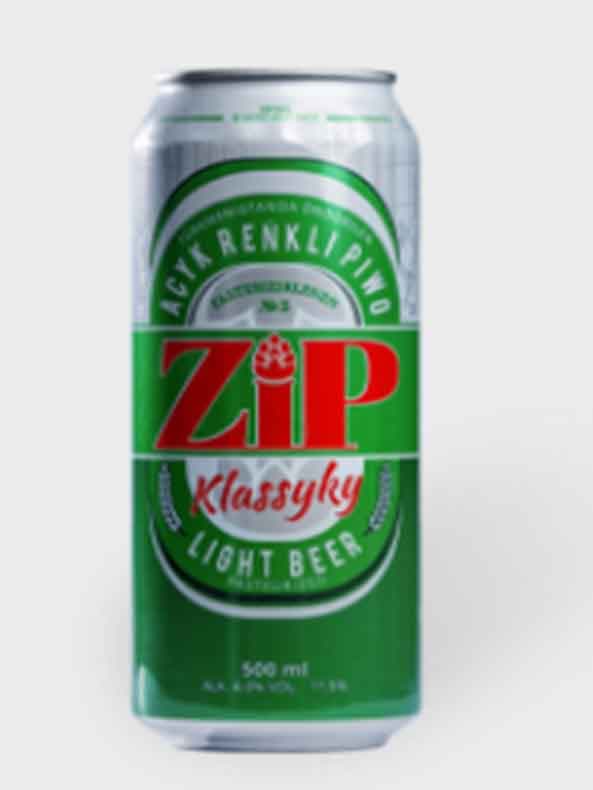 Zip ”№4 Standart”” aýna çüýşede ýeňil pasterizirlenen piwo 500 ml Alk. 4.5 wol.