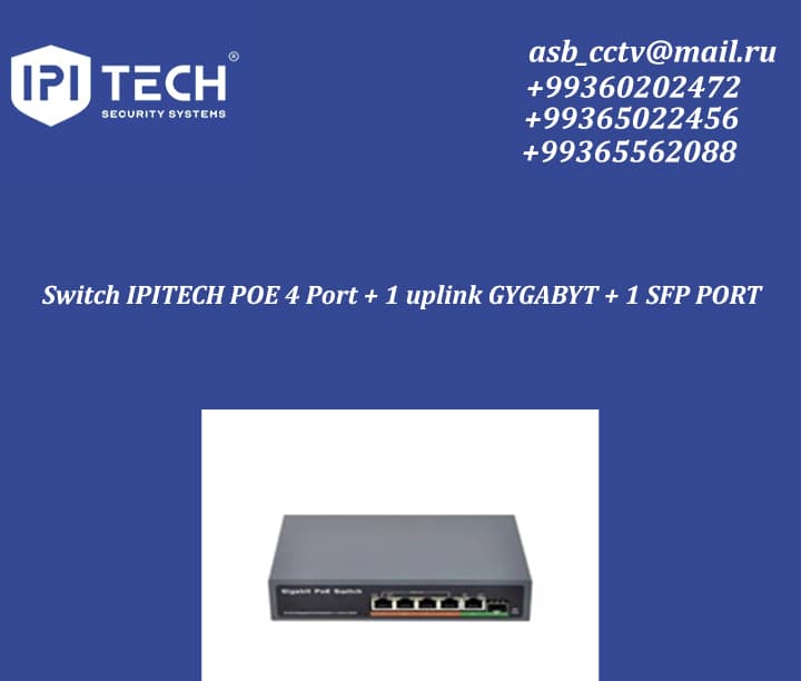 Switch IPITECH POE 4 Port + 1 uplink GYGABYT + 1 SFP PORT — product photo