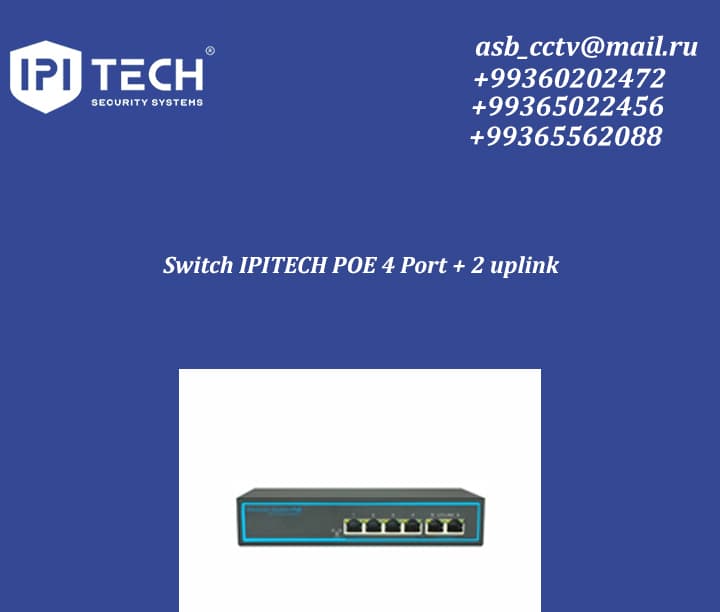 Switch IPITECH POE 4 Port + 2 uplink — product photo