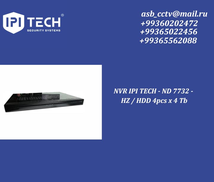 NVR IPI TECH - ND 7732 - HZ / HDD 4pcs x 4 Tb — product photo
