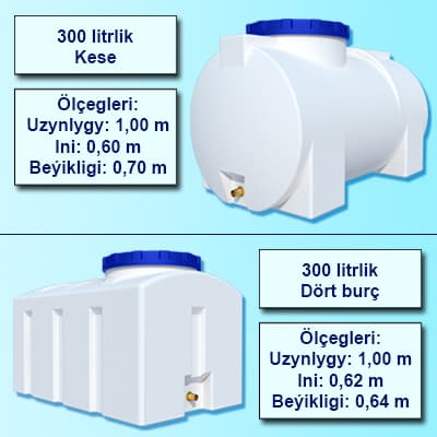 горизонтальная 300 Л ёмкость — product photo