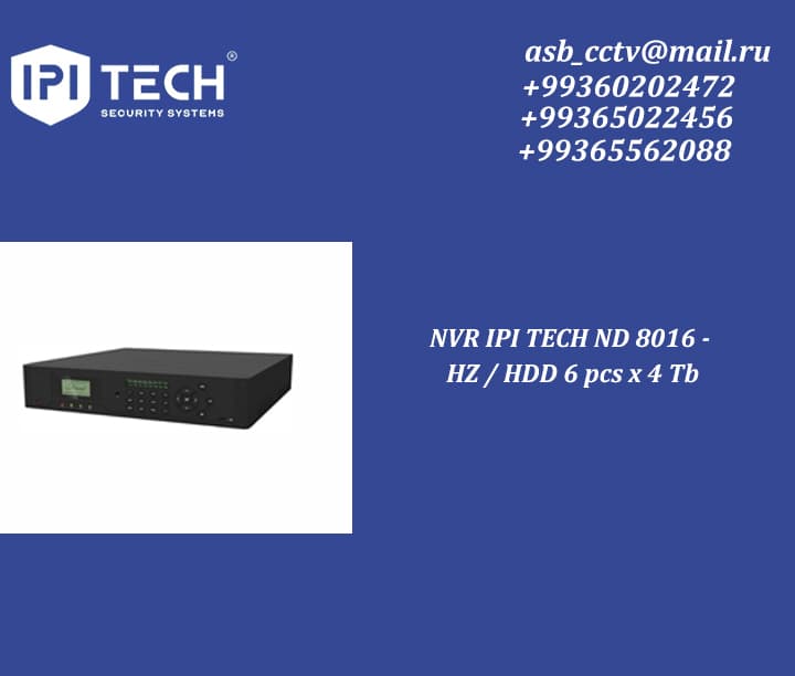 NVR IPI TECH ND 8016 - HZ / HDD 6 pcs x 4 Tb — product photo