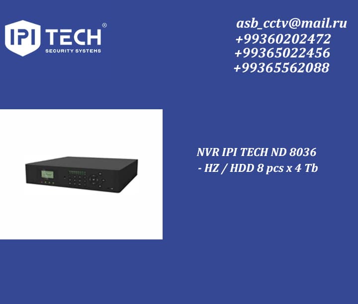 NVR IPI TECH ND 8036 - HZ / HDD 8 pcs x 4 Tb — product photo