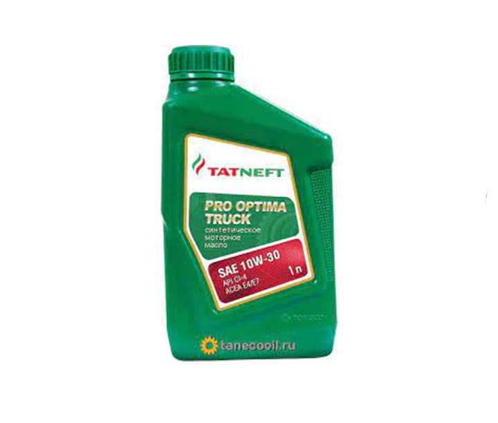 synthetic motor oil "Tatneft Pro optima truck" SAE 10W-30 — product photo