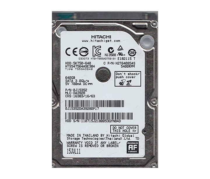 HDDNOT.640GB Hitachi — product by Akja Elektronica