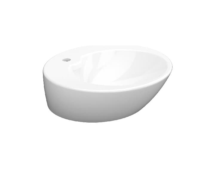 IDEVIT ALFA SLIM OVAL TEZGAHUSTU LAVABO (48x48) — product photo