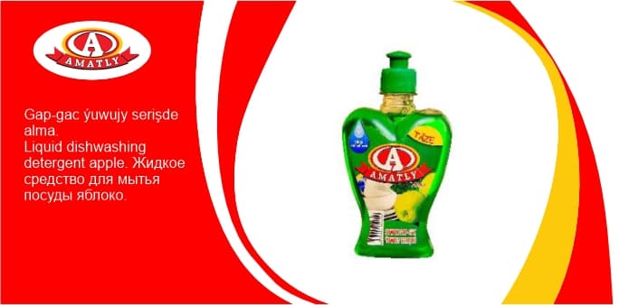 Liquid dishwashing detergent apple 450g — product photo