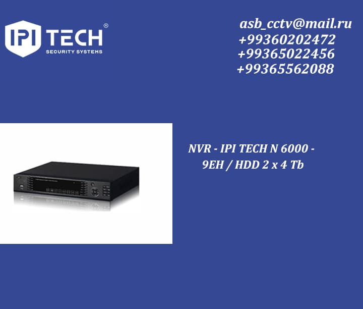 NVR - IPI TECH N 6000 - 9EH / HDD 2 x 4 Tb — product photo