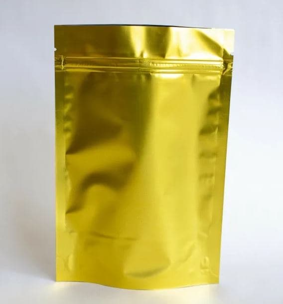 zip gulply we klapanly altyn reňkli alýumin doypack