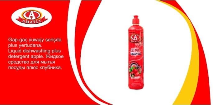 Liquid dishwashing liquid plus strawberry, 950g — product photo