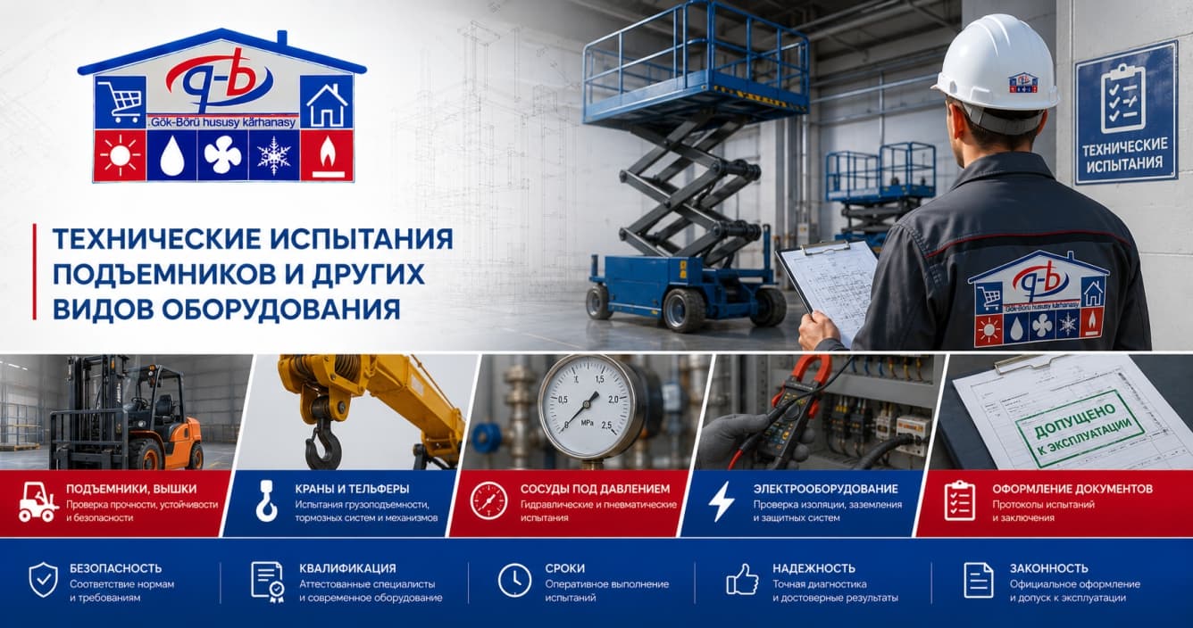 Technical testing of lifting equipment and other devices — product by Gök-böri