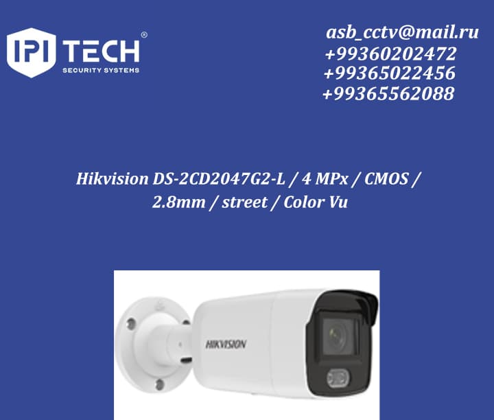 Hikvision DS-2CD2047G2-L / 4 MPx / CMOS / 2.8mm / street / Color Vu — İpi Tech ürünü