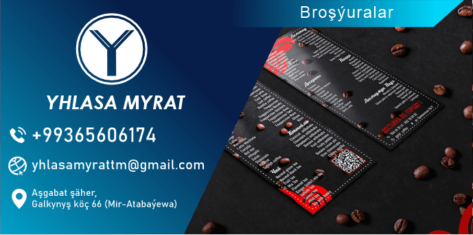Брошюры — товар компании Yhlasa Myrat