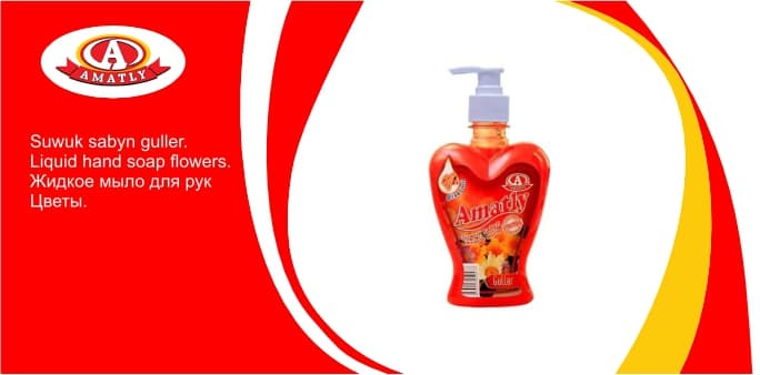 Liquid hand soap flowers 450g — product by "Аматлы" Моющие Средства