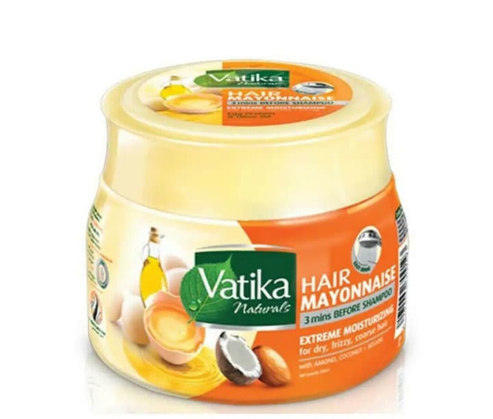 Vatika Mayonnaise güýçli nemlendiriji saç maskasy (çyglylyk / zeýtun we ýumurtga, kokos) — Şarafyabi önümi