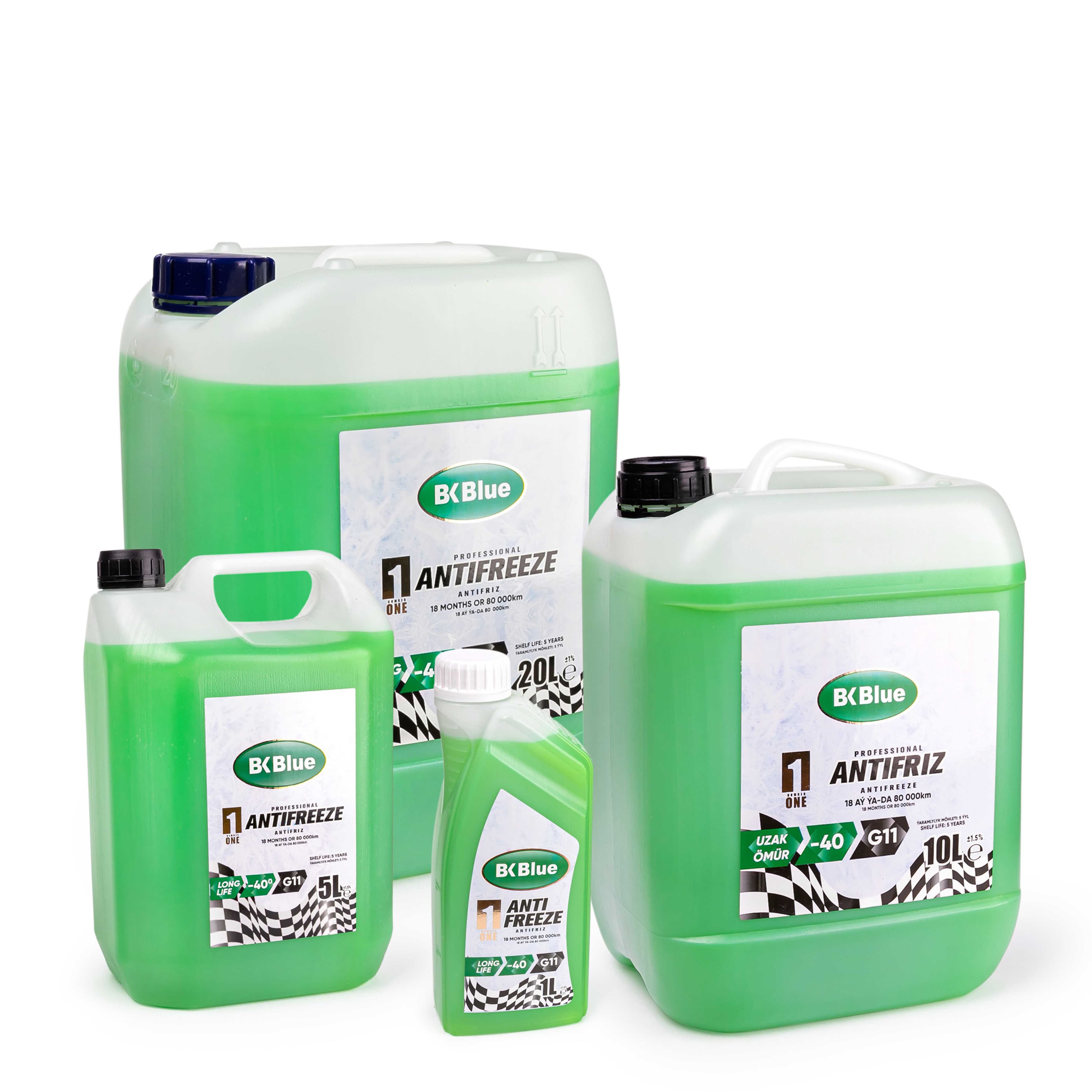 Antifreeze BKBlue G11 Green 1L, 5L, 10L, 20L — BIR Kuwwat önümi