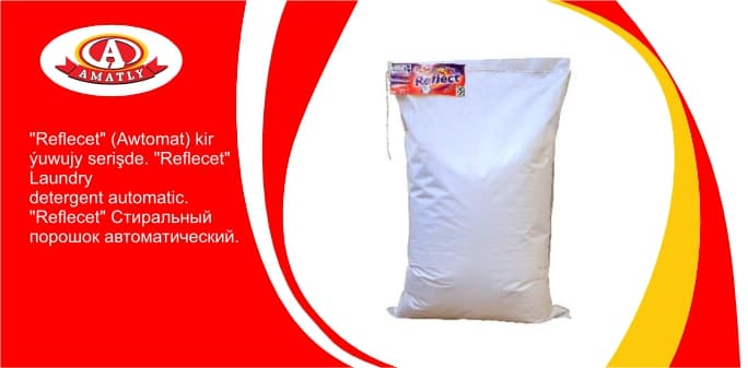 "Reflecet" (awtomat) Kir ýuwujy serişde 10kg — "Аmatly" Ýuwujy Serişdeleri önümi