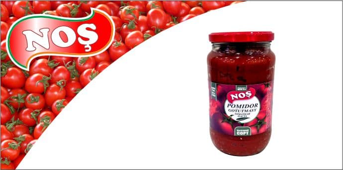 Yüksek kaliteli domates salçası kutusu 'Nosh bolsin' 800 gr TDS 963-2017 — Parasatly Ülke ürünü