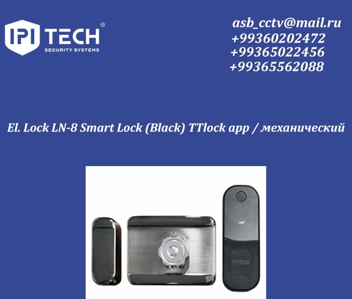 El. Lock LN-8 Smart Lock (Black) TTlock app / механический — product by Ipi Tech