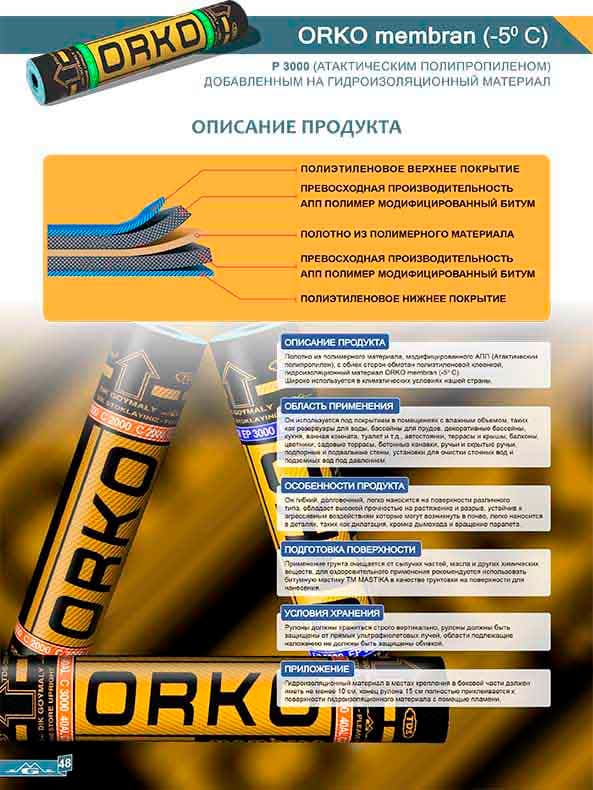 bitum esasynda gidroizolýasiýa materialy, markasy "TM MEMBRANE" P4000AL (poliester) — Mizemez Gadam ürünü