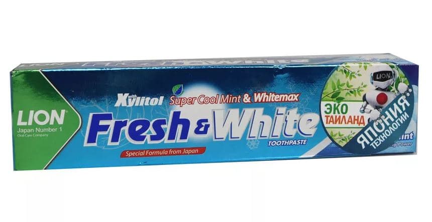Fresh White toothpaste — product by Lion Wings
