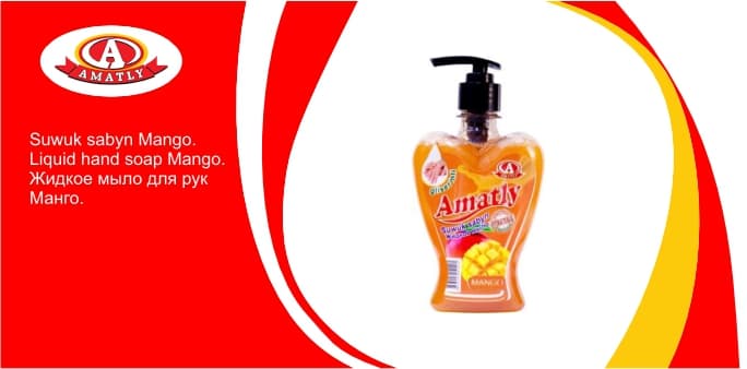 Liquid hand soap mango 450g — product by "Аматлы" Моющие Средства