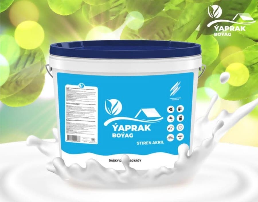 Water-dispersion copolymer acrylic paint-styrene-acrylic paint for external walls "Yaprak" — product by Япрак Бояг