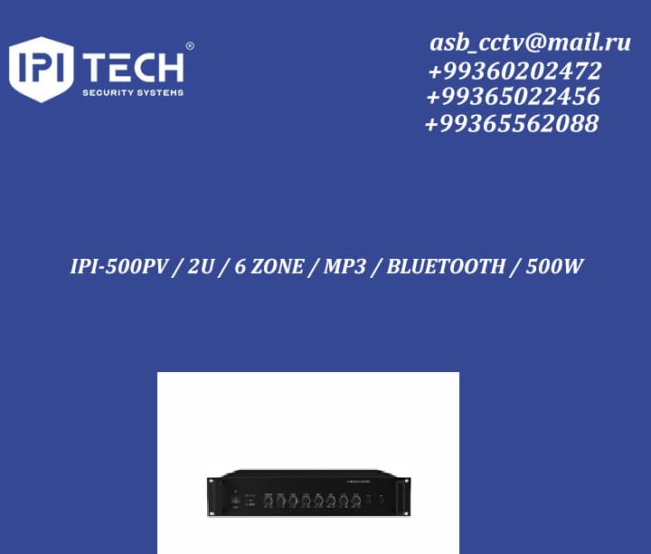 IPI-500PV / 2U / 6 ZONE / MP3 / BLUETOOTH / 500W — İpi Tech ürünü