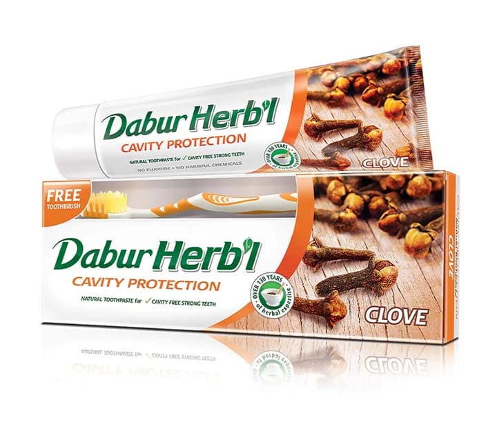 Diş pastasy NEW Dabur Herb`l 150g CLOVE + diş çotgasy (Clove. Kariesden we dişe daş ýygnanmasyndan goramak üçin) — Şarafyabi…