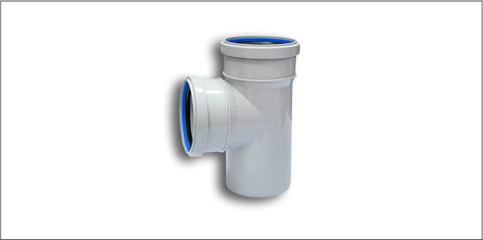 PE Lagym suw turba birikdiriji troýnik DN110x110/87° — Damja Plastik önümi