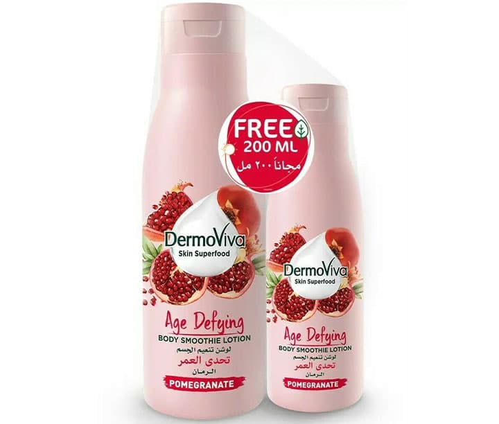 DermoViva, 400 + 200 ml nar bilen garramaga garşy beden losyýasy (AGE DEFYING POMEGRANATE) — önüm suraty