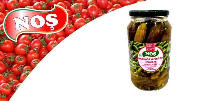 Yüksek kaliteli turşu acı hıyar zayıf asidik 'Nosh' 1000 gr TDS 1633-73 — Parasatly Ülke ürünü