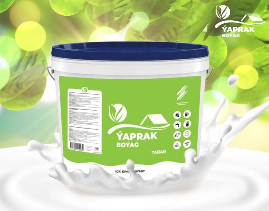Water-dispersion homopolymer acrylic paint-taban for interior walls "Yaprak" — product by Япрак Бояг