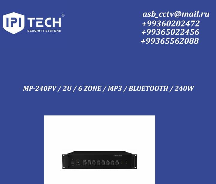 MP-240PV / 2U / 6 ZONE / MP3 / BLUETOOTH / 240W — İpi Tech ürünü