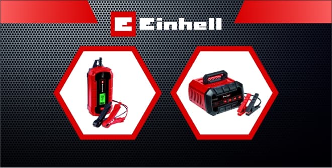 Battery chargers for car batteries — product by Einhell