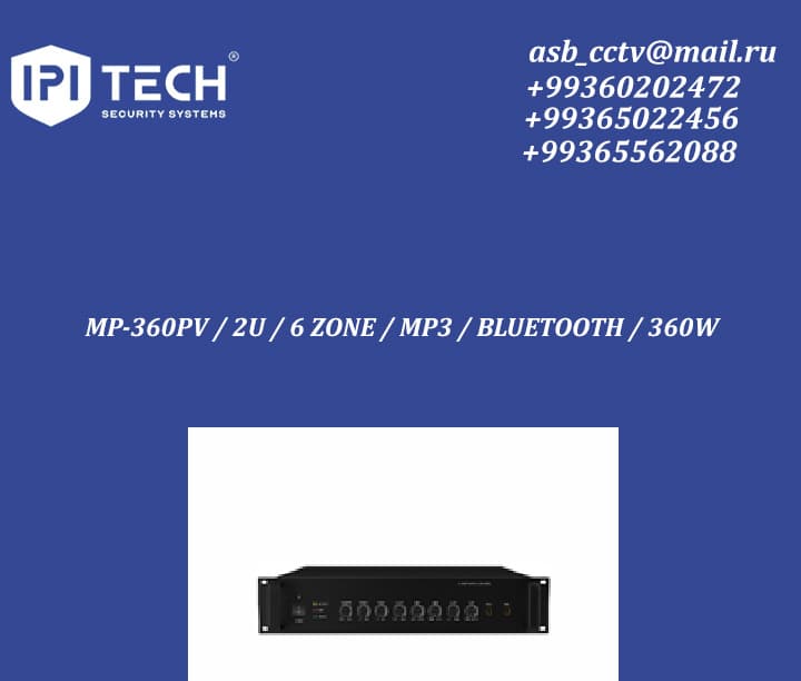 MP-360PV / 2U / 6 ZONE / MP3 / BLUETOOTH / 360W — İpi Tech ürünü