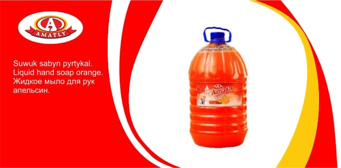 Liquid hand soap orange 5kg — product by "Аматлы" Моющие Средства