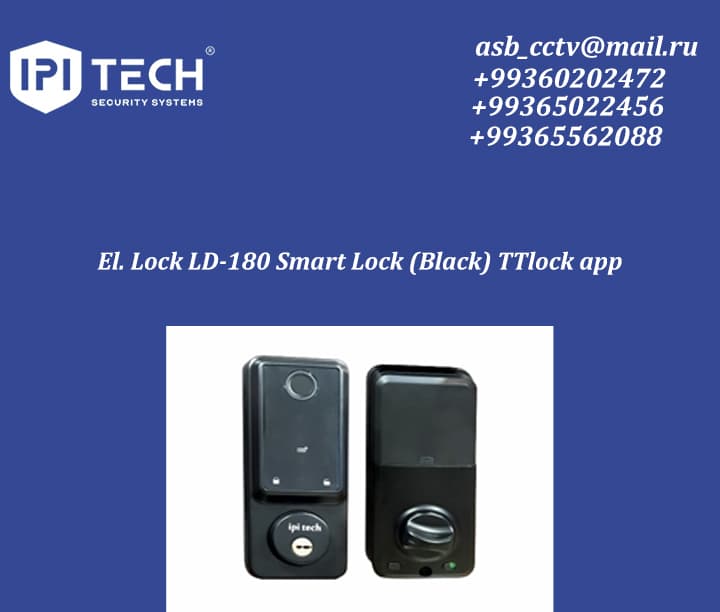 El. Lock LD-180 Smart Lock (Black) TTlock app — product by Ipi Tech