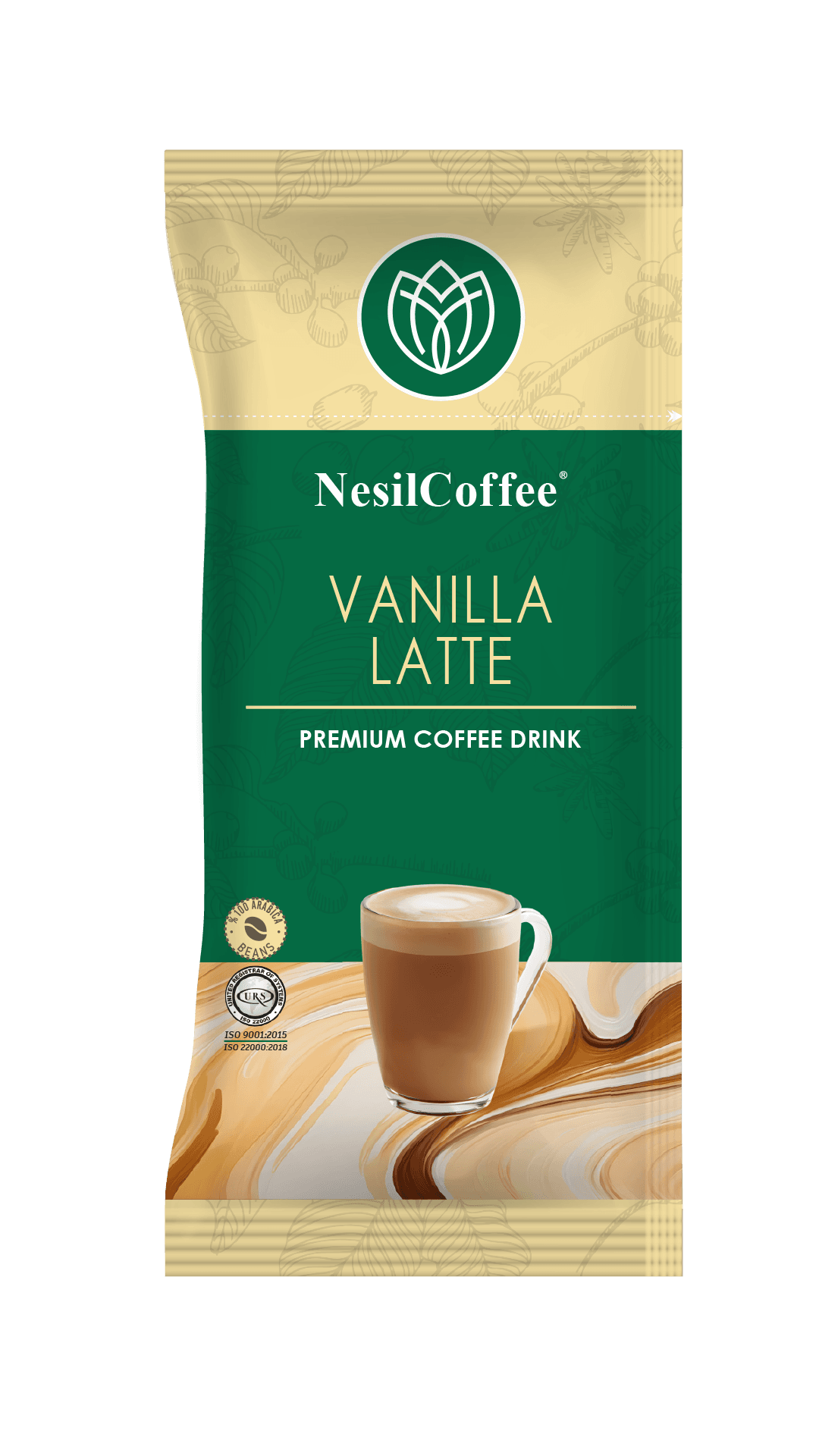 Hazır kahve “3'ü 1 arada”, Vanilya Latte (bir paket 20 adet 400g) — Nesılcoffee ürünü