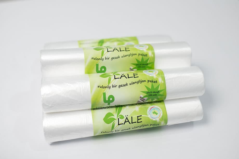 rulonly bir gezek ulanylýan paket — Läle Plastik ürünü