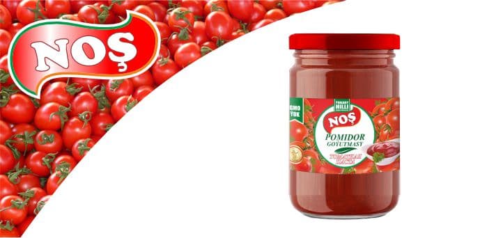 Yüksek kaliteli Domates Salçası 'Nosh' 1000 gr TDS 963-2017 — Parasatly Ülke ürünü