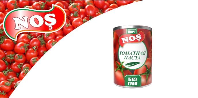 Yüksek kaliteli Domates Salçası (demir kutu) 'Nosh' 800 gr TDS 963-2017 — Parasatly Ülke ürünü