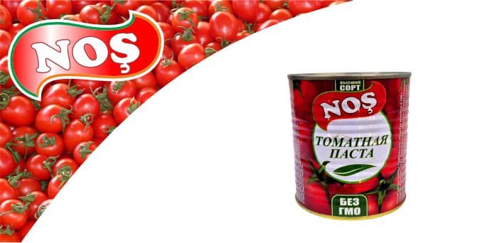 Yüksek kaliteli Domates Salçası (demir kutu) 'Nosh' — Parasatly Ülke ürünü