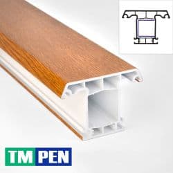Laminated coating of window and door profiles based on 3-chamber PVC profile “TMPEN” — product photo